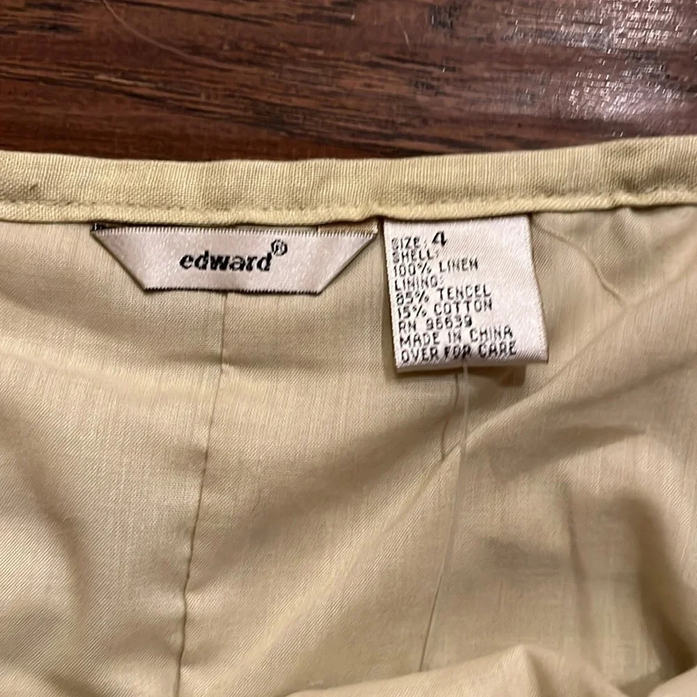 Edward Green Linen Skirt Size 4 - Picture 2 of 8